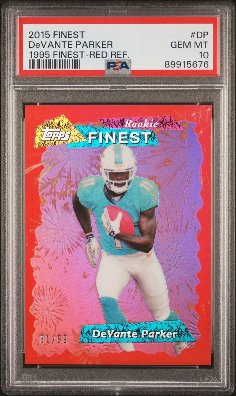 DeVante Parker Finest 1995 Finest Refractor #DP Red Refractor