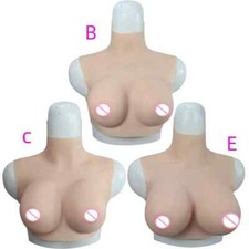Crossdress Beginner Fake Silicone Breast Forms Boob Transgender Shemale Cosplay