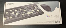 Mofii 888 Wireless Blutooth Black and Gray Keyboard Wireless Mouse Chocolate