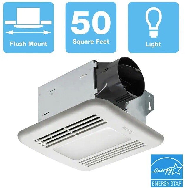 Delta Breez Integrity Series 50 CFM Ceiling Bathroom Exhaust Fan w/Dimmable  LED | eBay