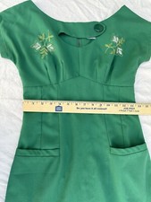 Bettie Page By Tatyana Green Dress Size Small Rockabilly Wiggle Dress