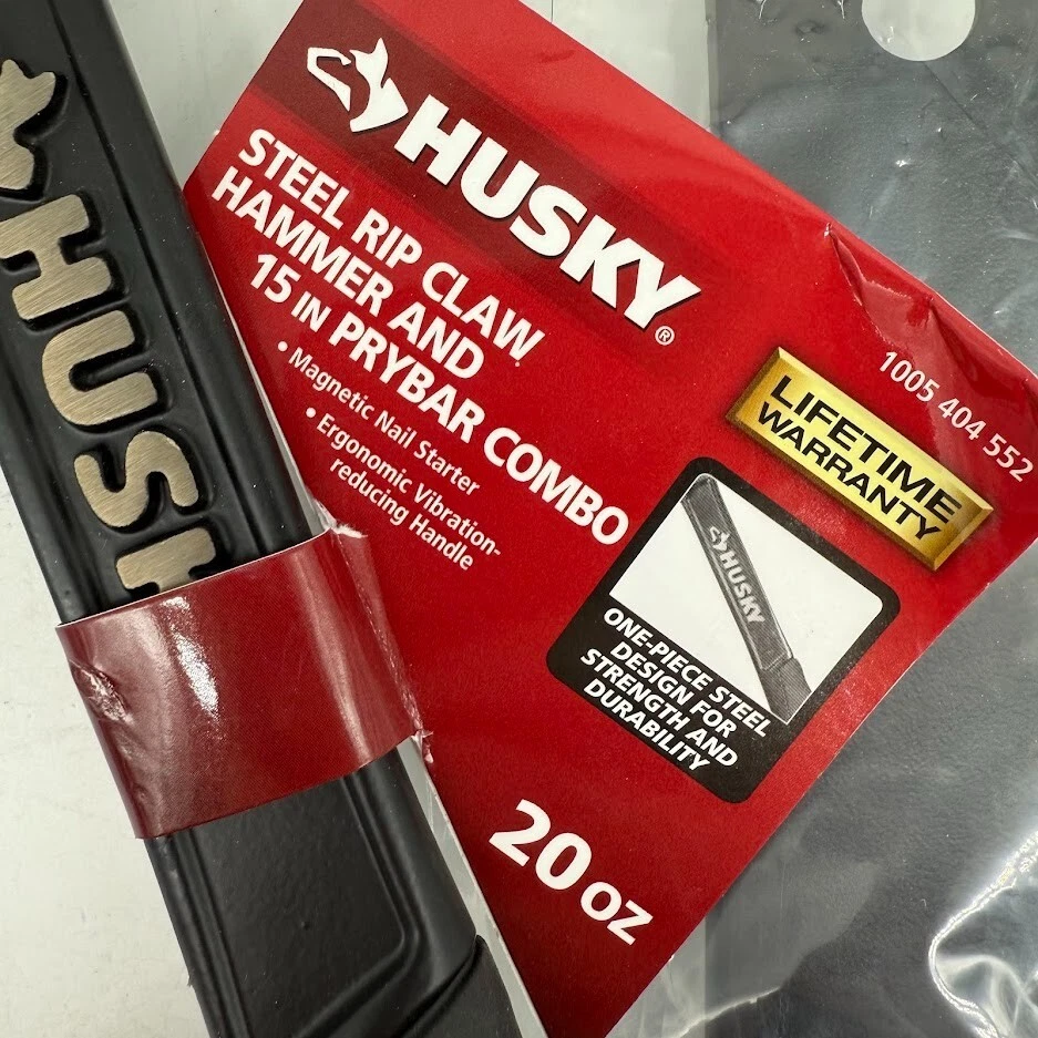 哈士奇 20 盎司 钢制撕裂锤和15英寸 Wrecking Bar — 第 2/4 张图片