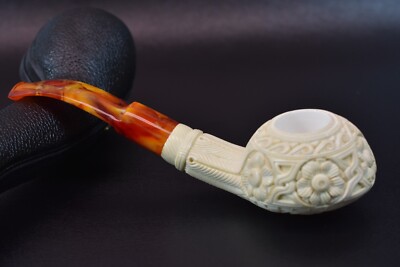 Deep Carving Tomato Pipe By EGE   New Block Meerschaum Handmade W Case#114