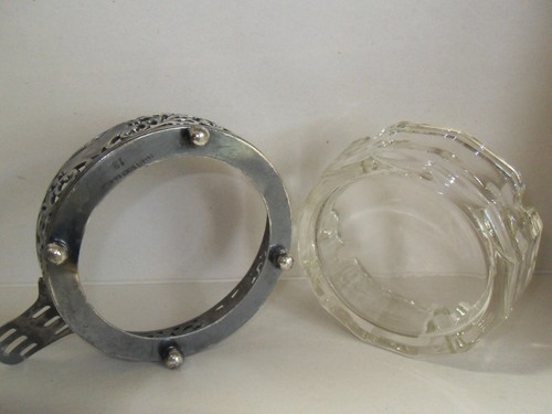 Vintage Forbes Silver Co Ball Footed Dish with Glass Insert /Ashtray Art Nouveau - Picture 10 of 11