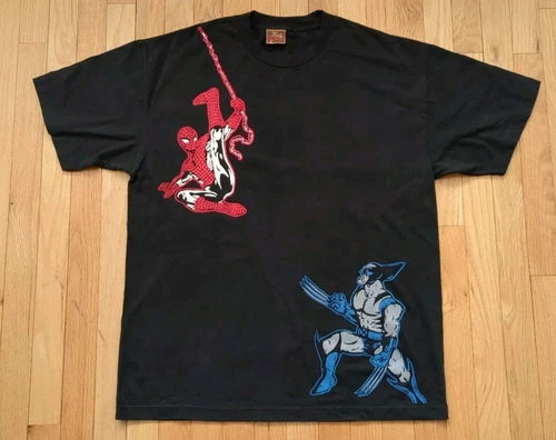 Vintage 2008 RARE Spider-Man Vs Wolverine Shirt By Fenally Never Worn XL