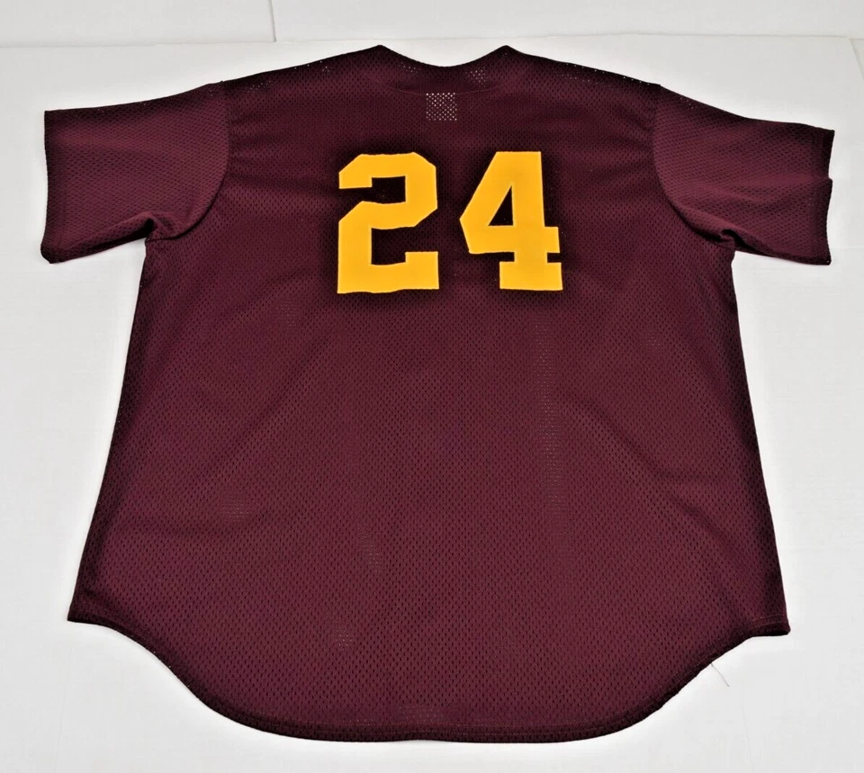 Camiseta de beisebol vintage tamanho majestoso XL 90s Barry Bonds ASU Sun Devils feita nos EUA - Imagem 2 de 4