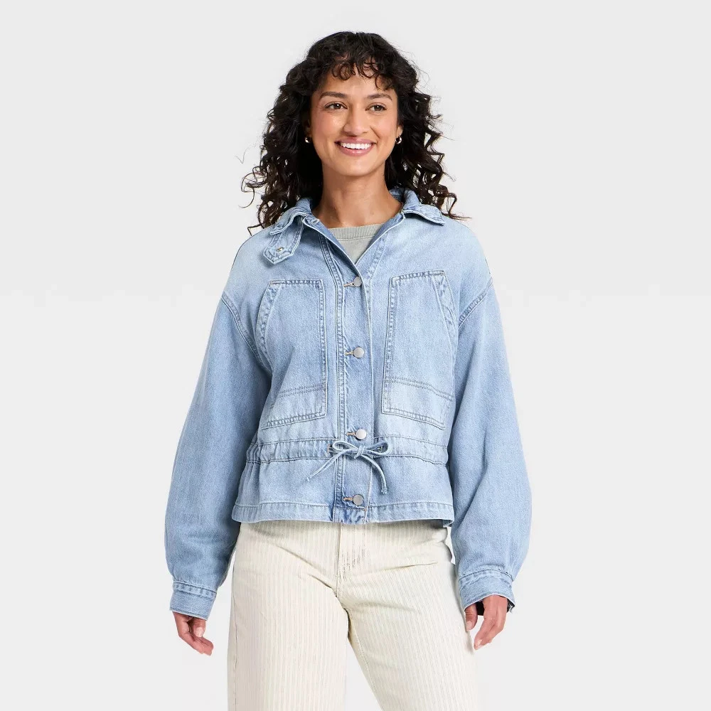 Women Cinched Denim Jacket - Universal Thread
Opens in a new window or tab