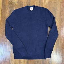 Brooks Brothers Red Fleece Cotton Crewneck Knit Sweater Blue Sz M