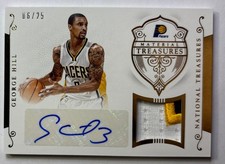 2014-15 Panini National Treasures: Material Signatures George Hill Auto /25