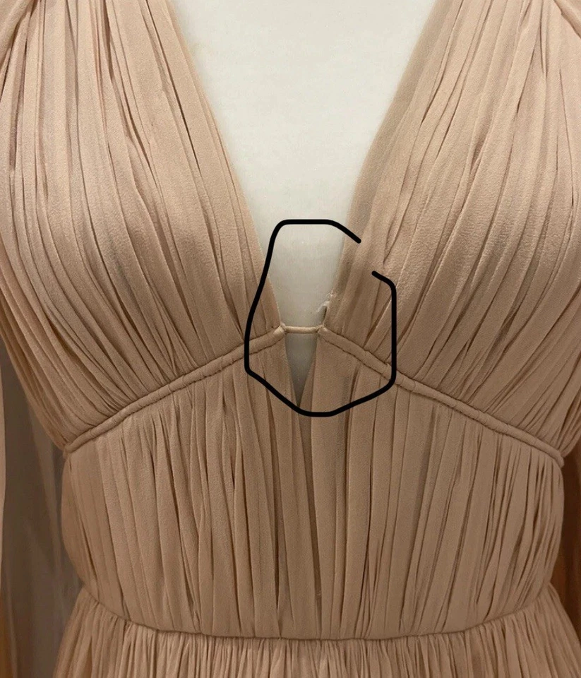 VESTIDO DE PASARELA CAPA CORSÉ SEXY PLISADO J MENDEL. TALLA CORTA 0 Foto 3 de 4