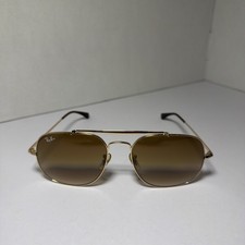 Pre-Owned Ray Ban RB 3561 9001/A5 57 - 17 2N Polarized Sunglasses- Brown/Gold