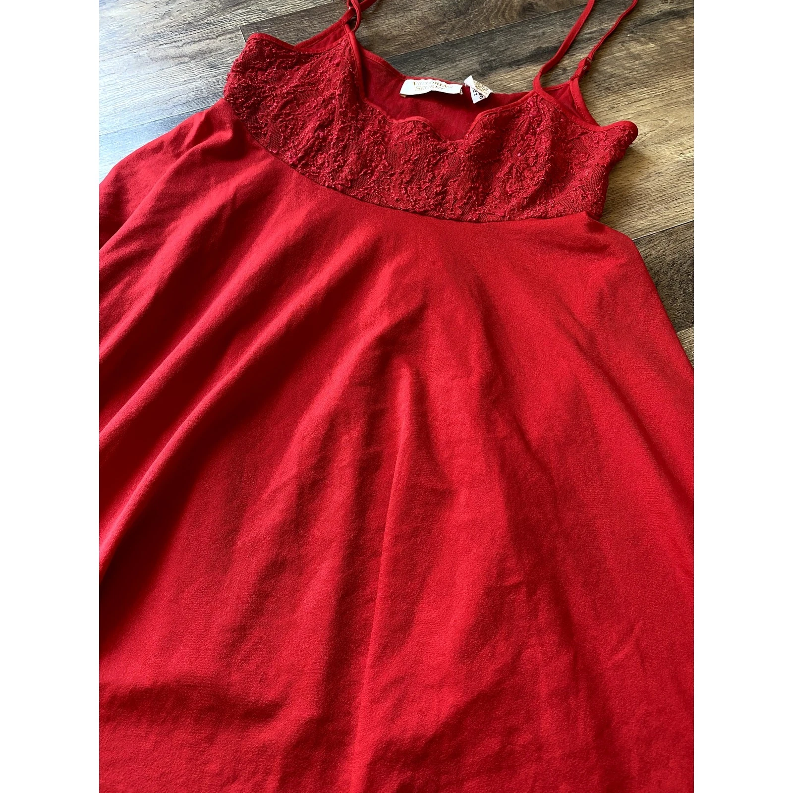 UNDERCOVER Vestito Slip Babydoll Vintage G Label Victoria's Secret Rosso Piccolo