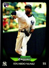 2011 Topps Chrome - Eduardo Nunez #198 (RC) Refractor.
