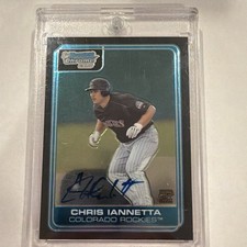 Topps 2006 Bowman Chrome Chris Iannetta Autograph Rockies Prospects BC229