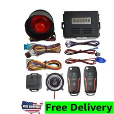 Keyless Entry Security System with Remote Start  Push Button Ignition for Cars