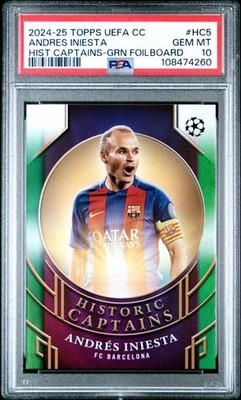 Andrés Iniesta Luján イニエスタ　ジャージカード　/49 ANDRES INIESTA 2024 TOPPS HISTORIC CAPTAINS GREEN FOIL #D 46/99