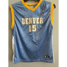 Vintage Reebok Denver Nuggets Carmelo Anthony #15 Jersey Baby Blue Youth XL