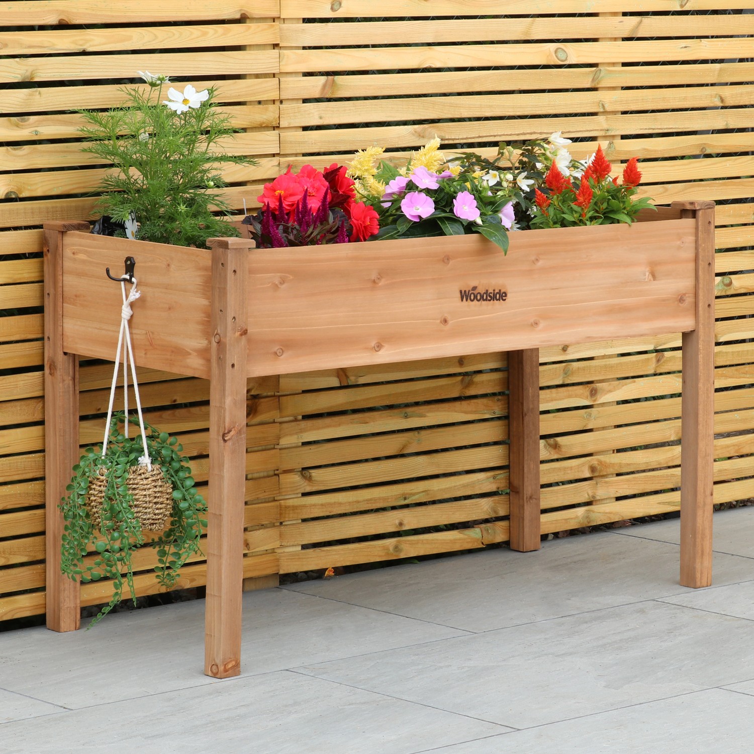 Woodside Raised Wooden Garden Bed Planter, Plants & Vegetable/Herb Box