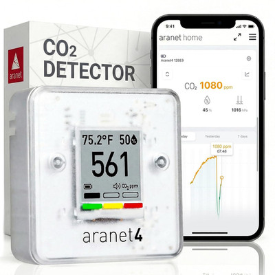 SAF Aranet4 Home: Wireless Indoor Air Quality Monitor for Office or School (CO2,