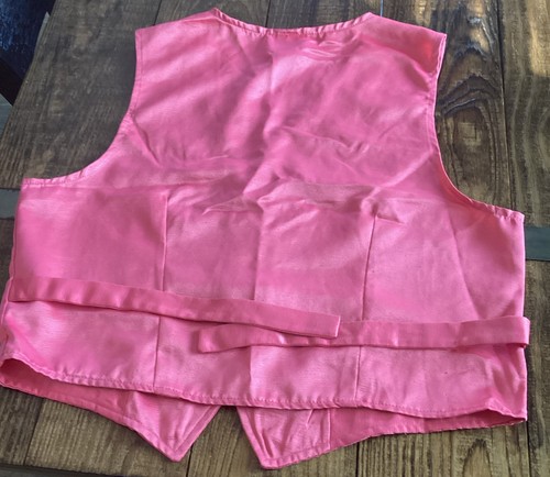 Vintage 90s Ladies Women's Coral Pink Dress Vest Large Made In USA - Picture 6 of 8