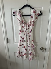 Express Women's Floral Sleeveless Ruffle Cottagecore Dress Size 2