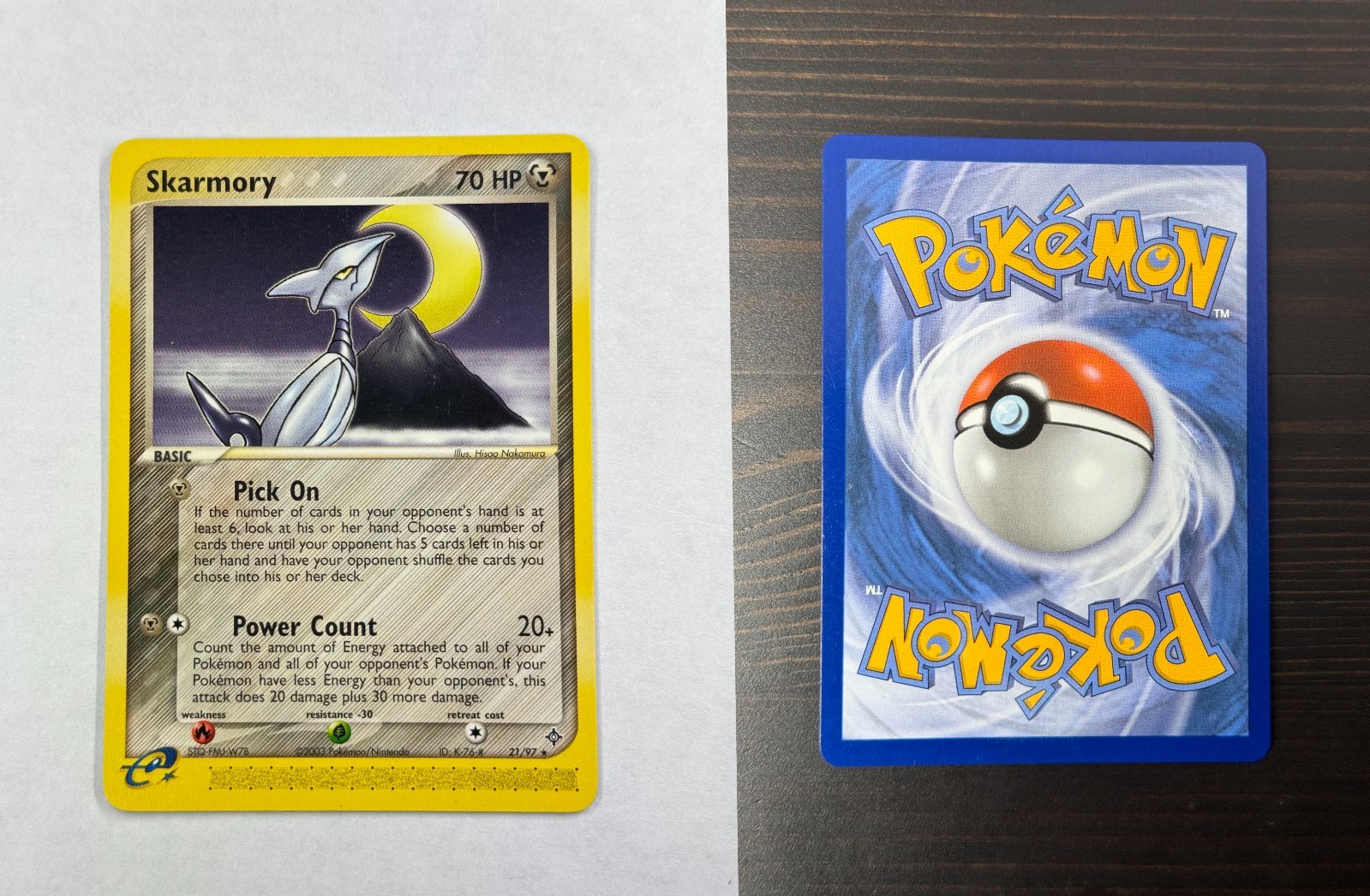Skarmory 21/97 Dragon Regular - Clean Surface/Near Mint