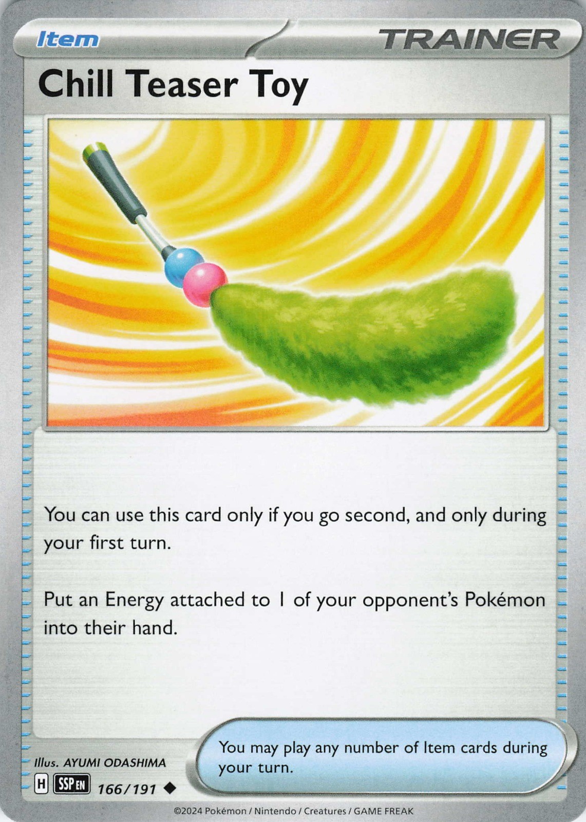 Chill Teaser Toy Uncommon SV08: Surging Sparks 166/191 NM