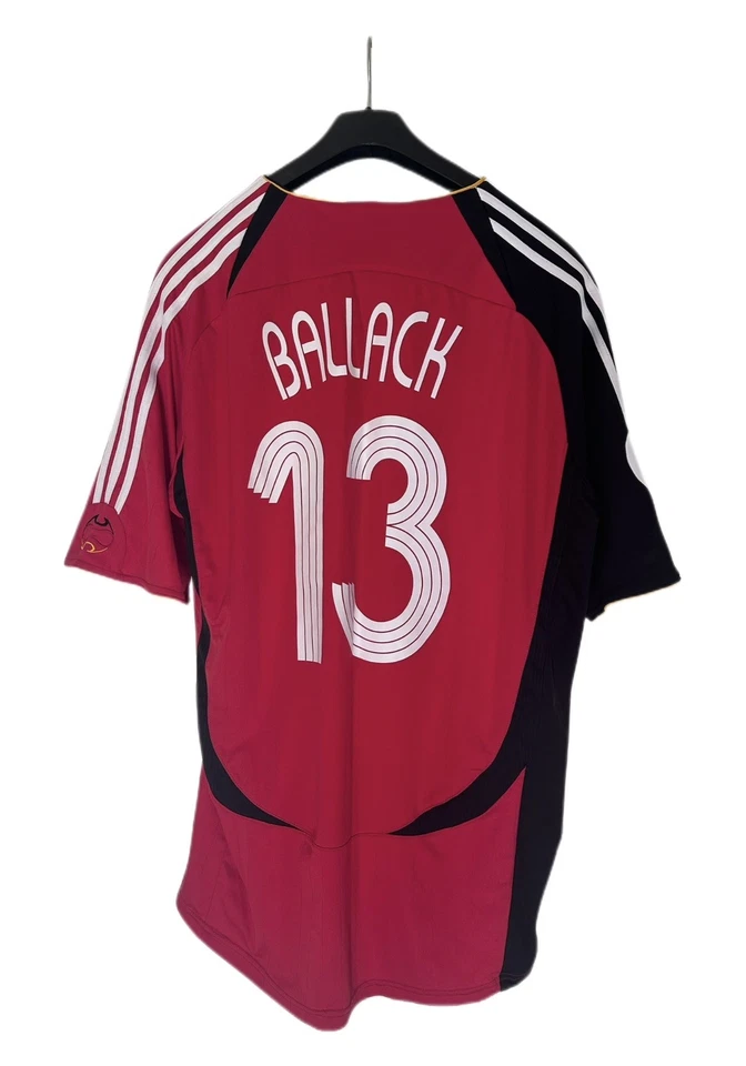 Camisa 2006 Alemanha Ballack #13 vermelha Adidas XL Copa do Mundo FIFA - Imagem 2 de 4
