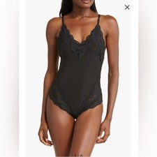 NWT Free People x We Are HAHBack Off Bodysuit in Noir Size Small