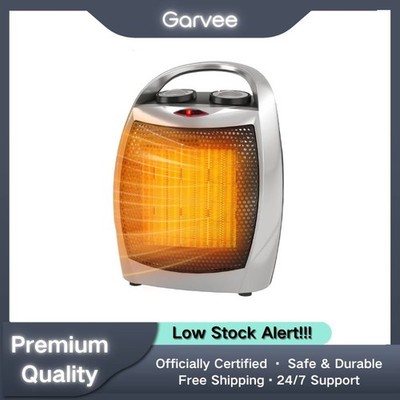 1500W Space Heater Electric Desktop Fan with Adjustable Thermostat Safety Shut