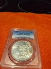1886 morgan silver dollar Pcgs Unc Cleaned