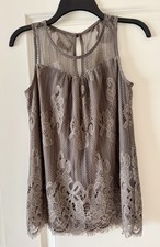 Maurices Tank Top Crochet Lace Boho Peasant Festival SZ small