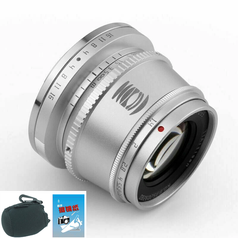 Silver TTArtisan 35mm F1.4 MF Lens for Fujifilm X mount H2s