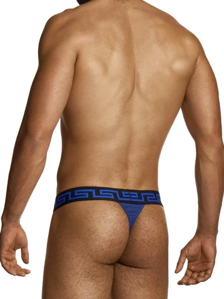 MODUS VIVENDI Luxurious Linen & Cotton Men's Thongs wuth Greek Key Design - Image 3 of 4