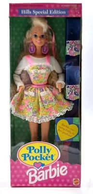 1994 Polly Pocket Barbie Puppe / Hills Special Edition / Mattel 12412, NrfB - Bild 1 von 4