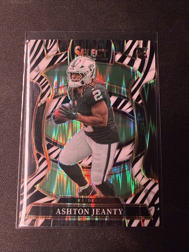 Ashton Jeanty [Zebra Prizm] #4 2025 Panini Select Certified Rookie card