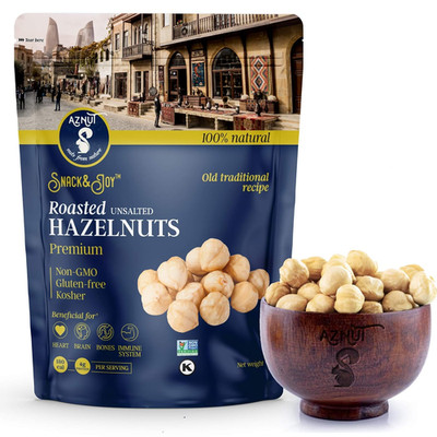 Roasted Hazelnuts Natural Non-GMO Certified, Unsalted, Dry Roasted, Kosher Certi