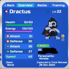 Alpha Halloween Dractus - Loomian Legacy