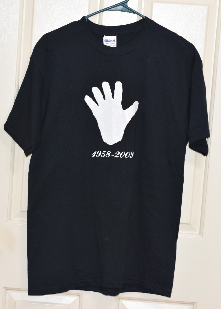 19177　マイケルジャクソン　Ｔシャツ　1958-2009　黒　サイズＬ 19177 マイケルジャクソン Tシャツ 1958-2009 黒 サイズL 19177