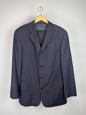 Hugo Boss 3 Piece Wool Suit Vintage Navy Casual Men's EU 50 Size