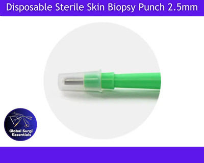 100 x 2,5 mm sterile Einweg-Hautbiopsie-Stanze Dermatologie & Körperpiercing