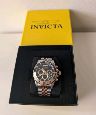 Invicta Herren Quarz Chronograph Edelstahl Schwarz/Silber, 100 m, Ref. 49037