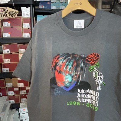 Sz XL - 2022 Juice Wrld Day Exclusive Release Memorial Rose Tee Shirt - Grey New