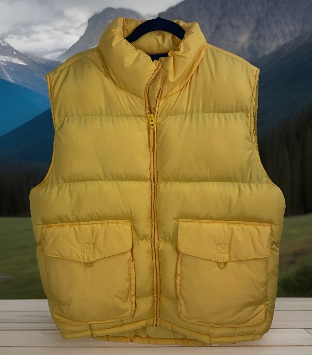 Puffer Vest St Johns Bay Vest Men Large Quilted Full Zip Insulated Multi-Pocket