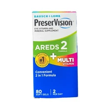 PreserVision AREDS 2 + Multivitamin Formula for Eye Health – 80ct, Exp: 8/26