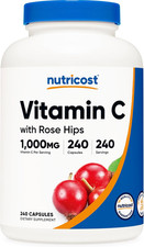 Vitamin C with Rose Hips 1025Mg, 240 Capsules - Vitamin C 1,000Mg, Rose Hips 25M