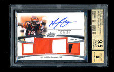 2012 Topps Prime Auto Relics Level V #PV-AG A.J. Green Bengals BGS 9.5 /100