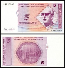 Bosnia & Herzegovina 5 Convertible Maraka, 1998 ND, P-62, UNC