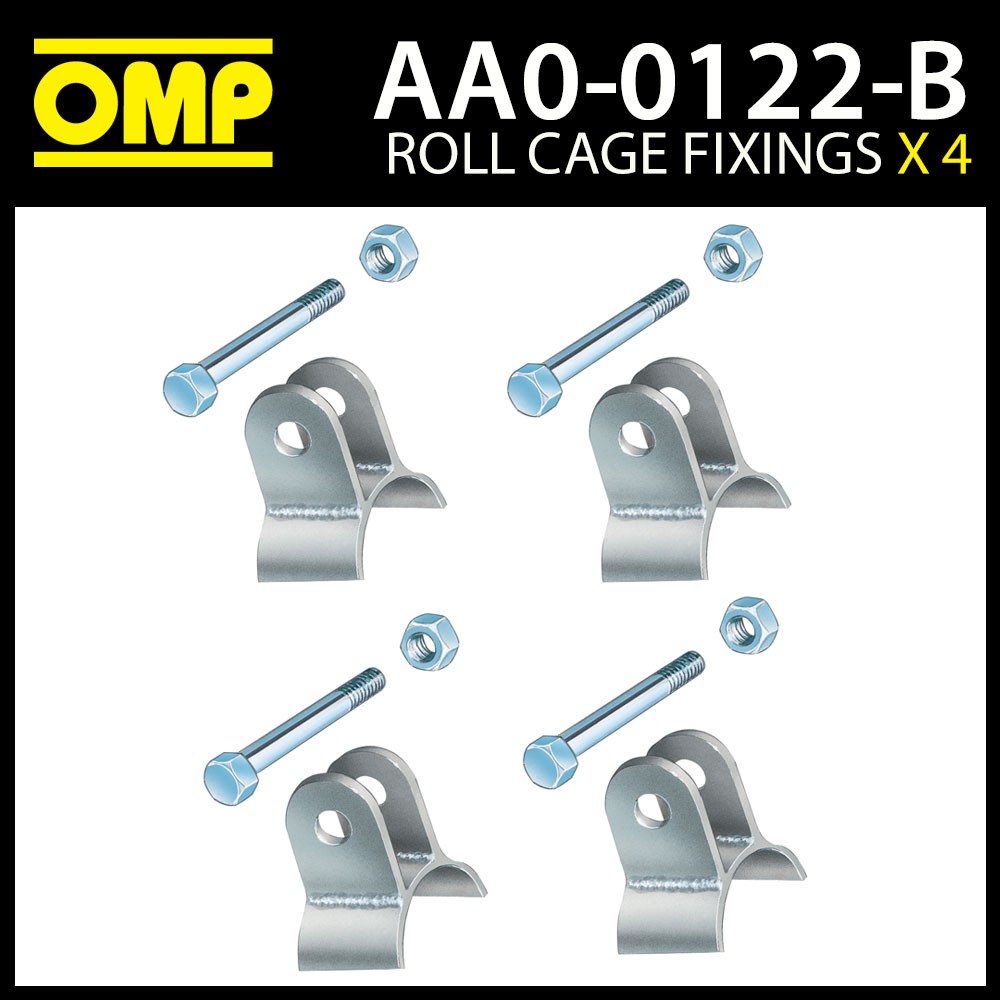 AA0-0122 OMP Roll Cage 50mm Bar Connection with Nut/Bolt (4-Pack) FIA Race Rally