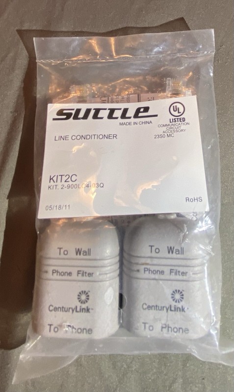 Suttle KIT2C DSL Phone Line Filter RJ-11 Gray for CenturyLink 900LCCS (2)